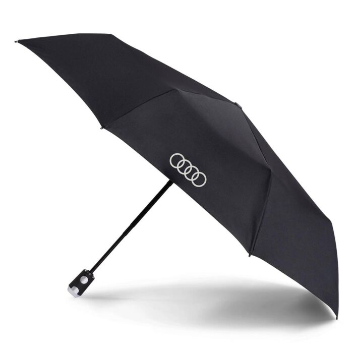 Audi Knirps Taschenschirm 3121900200 Schwarz Regenschirm Umbrella Duomatic