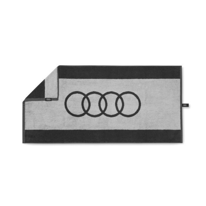 Original Audi Handtuch Dunkelgrau 50x100cm 3132301700 Baumwolle Audi Ringe