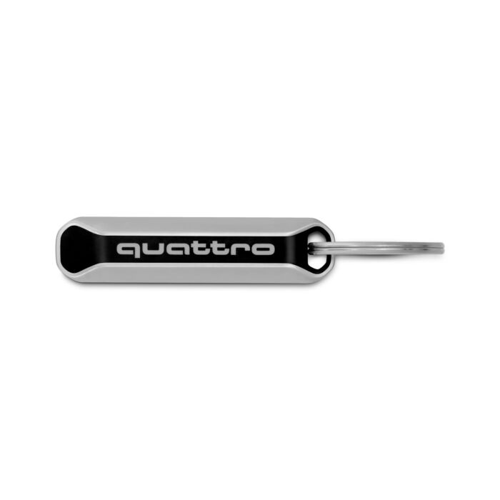 quattro Schlüsselanhänger schwarz / silber Anhänger Key Ring 3182100500