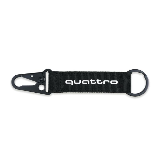 Original Audi quattro Schlüsselanhänger Schwarz Weiß 3182200700 Anhänger Key