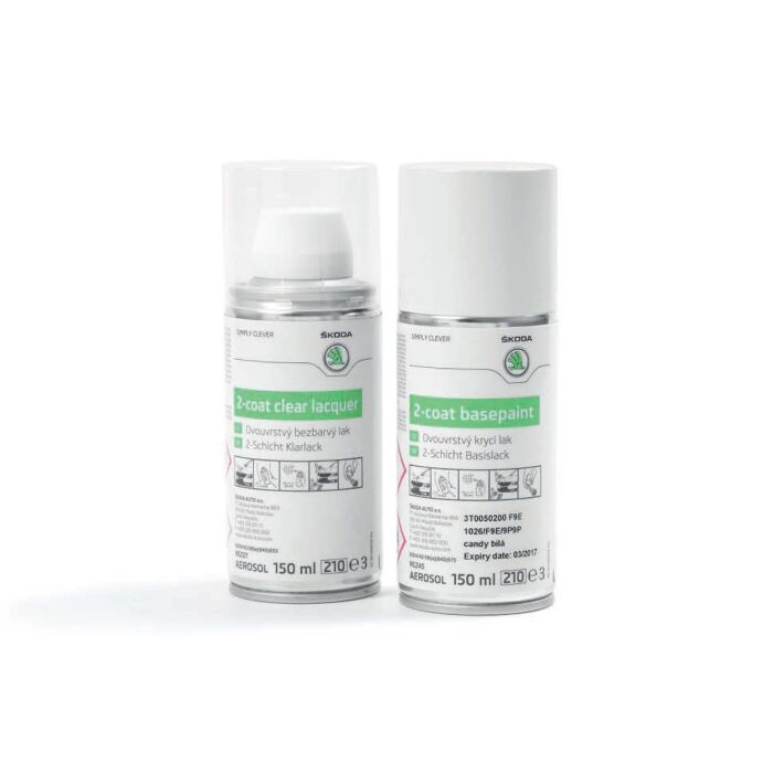 Skoda Lackspray Set F9E Candy Weiss 3T0050200 F9E