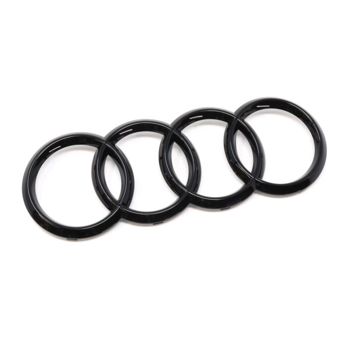 Original Audi Ringe Schwarz für den Kühlergrill A6 A7 A8 Q2 Q8 Front glänzend 4G Facelift 4H0853605C T94