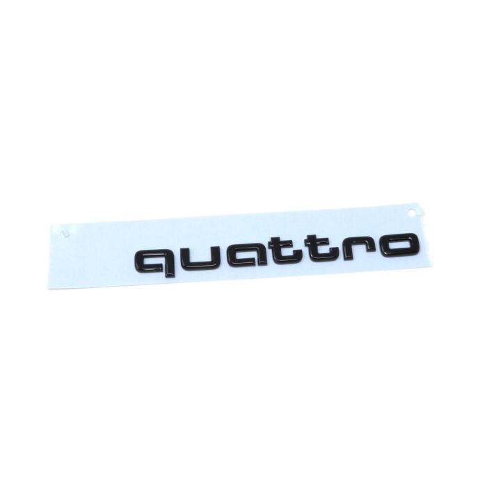 Original Audi quattro Schriftzug Schwarz Emblem Logo 4KE071806 Schwarz glänzend