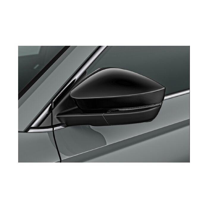 Skoda Karoq Kodiaq Spiegelkappen Satz Schwarz Kappen 57A072530