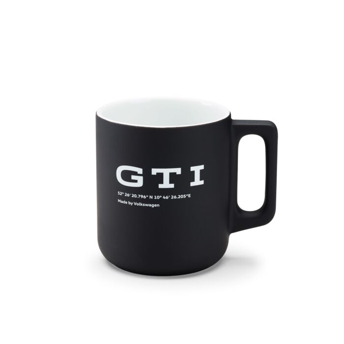 VW GTI Kaffeebecher Schwarz 360ml Tasse 5HV069601A Kaffeetasse Becher Porzellan Volkswagen Original