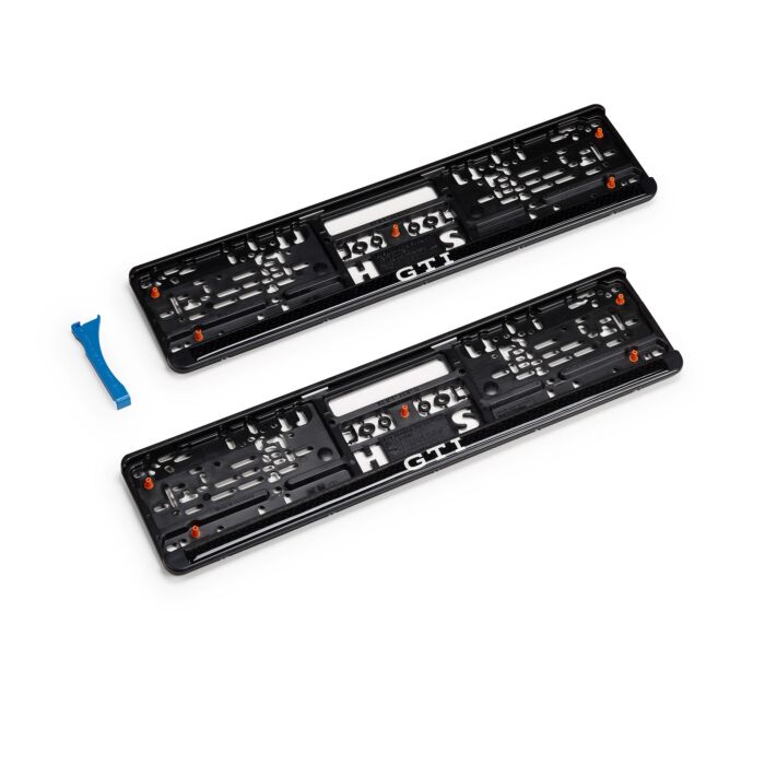 Kennzeichenhalter VW GTI Schwarz Nummernschildhalter 2 Stück SET 5HV087703A