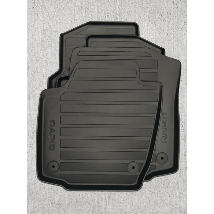 Skoda Rapid 4er Set Gummifußmatten 5JB061550 Allwettermatten Allwetterfußmatten Fußmatten