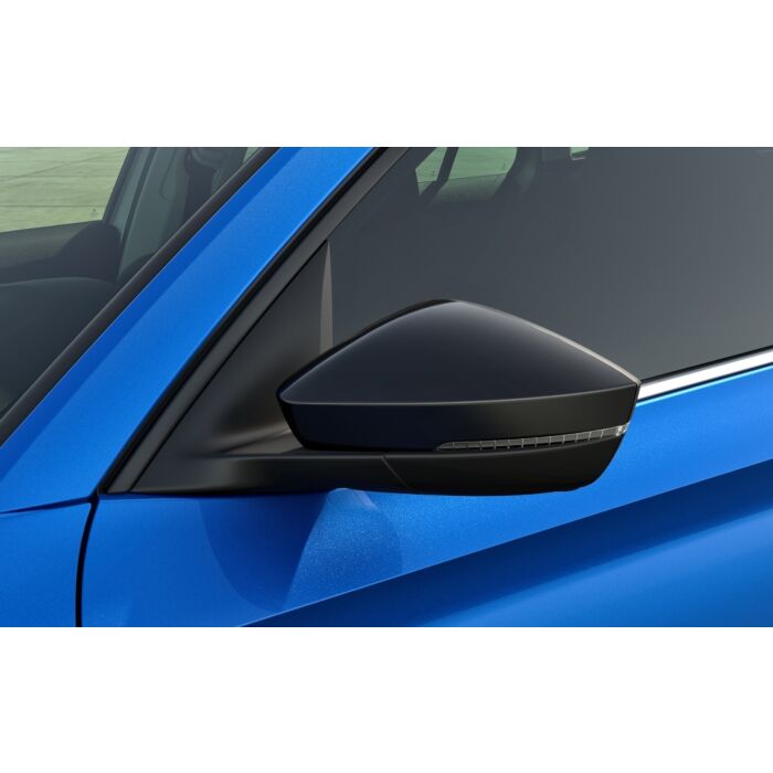 Skoda Spiegelkappen Metallic Schwarz Kamiq Scala Außenspiegelkappen 654072530