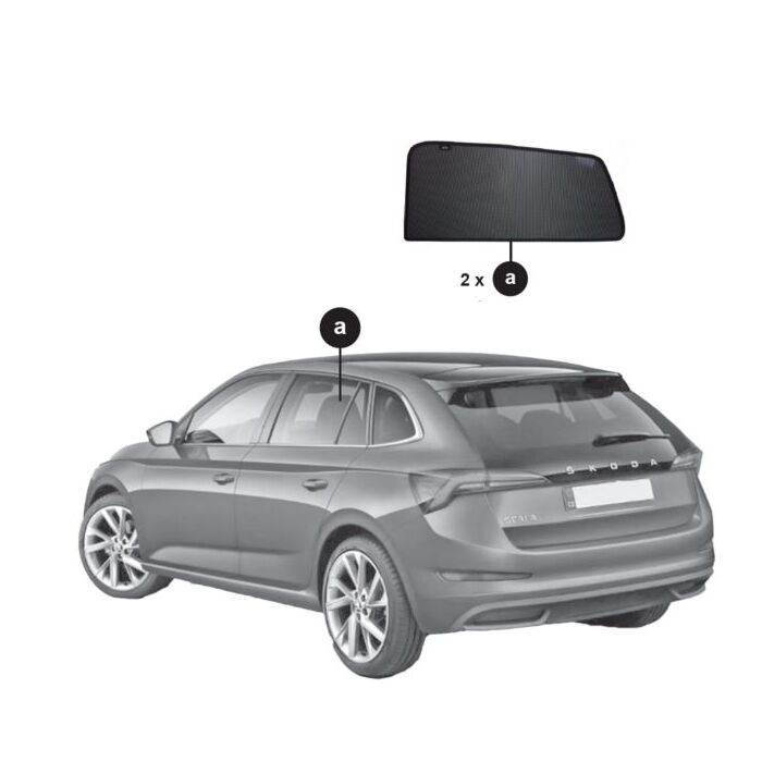 Skoda Scala Sonnenschutz Set Seitenscheiben hinten Scheiben 657064363