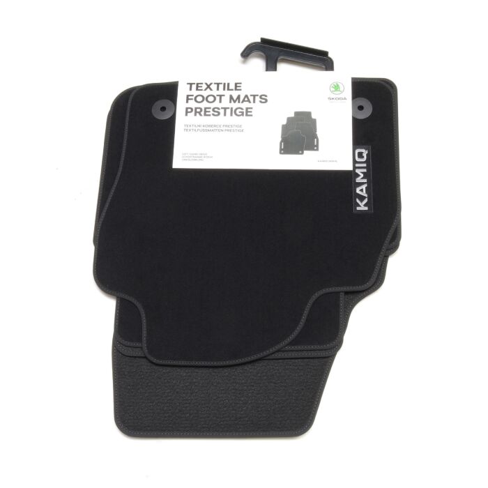 Skoda Textilfußmatten Set Premium KAMIQ vorn hinten Prestige Stoffmatten Original 658061270