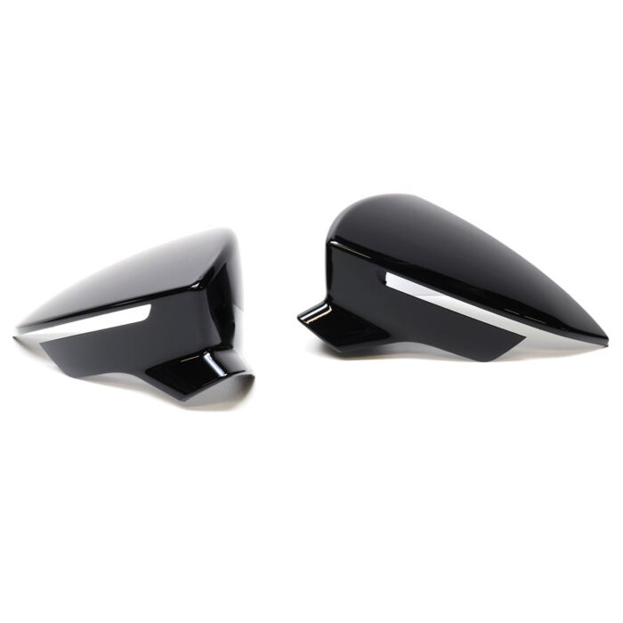 Seat Leon 5F Ibiza Arona Spiegelkappen Set Schwarz Hochglanz Außenspiegelkappen