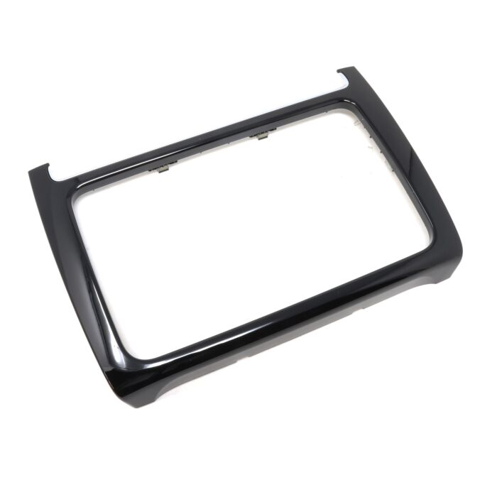 Original VW Polo 6R Radio Dekorblende Schwarz Glänzend Alu Blende Verkleidung 6R0858069E N0R Aluminium