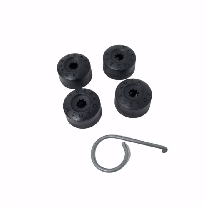 4x Radschraubenkappe für Radsicherungsschrauben Kappe Radschraube Original VW Sharan T4 T5 7M3601173A 01C Alhambra Seat M14