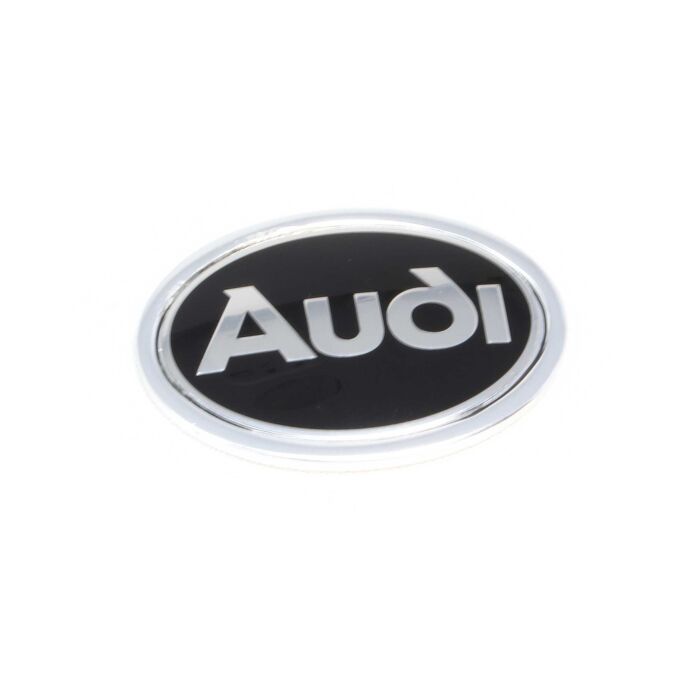 Original Audi Zeichen Schwarz Chrom Kotflügel 895853621A 01C Plakette Emblem Logo