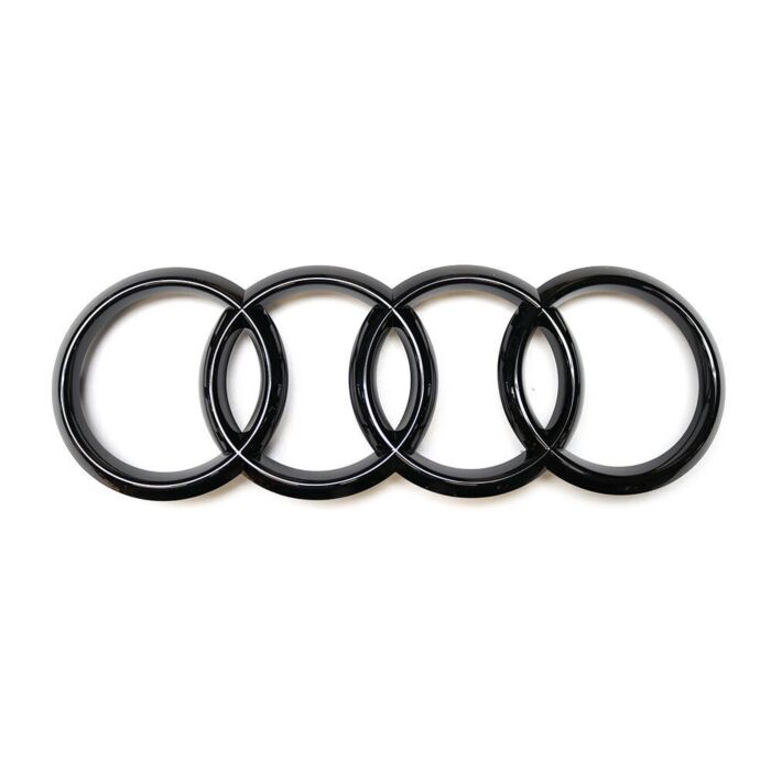 Audi Ringe Schwarz Glänzend Selbstklebend Zeichen Emblem Black Edition Heck 8U0853742B T94