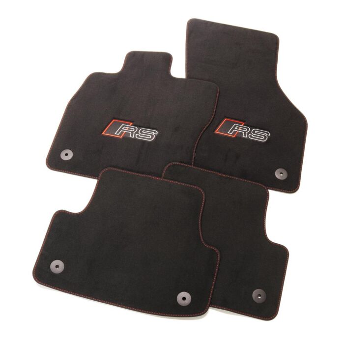 Audi RS3 Premium Textilfußmatten 4 tlg. Velours Fußmatten Schwarz Rot 8V4863011E MUK