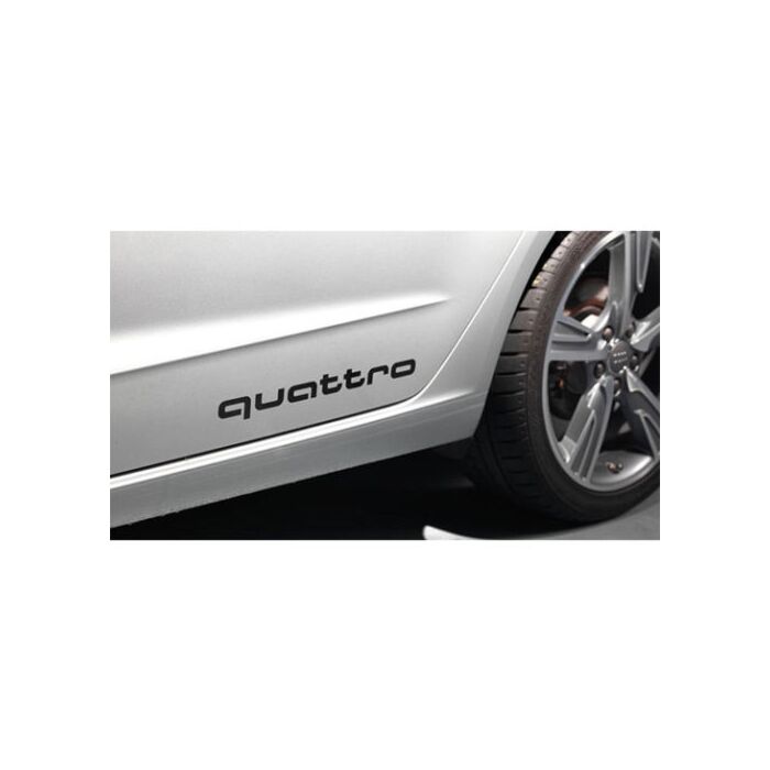 Audi Original Dekorfolie quattro Schriftzug Brillantschwarz Aufkleber 4G0064317 Y9B