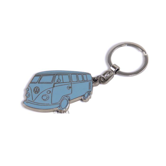 VW T1 BUS SCHLÜSSELANHÄNGER IN SICHTVERPACKUNG - SILHOUETTE/TÜRKIS Anhänger Key Ring BUKH13