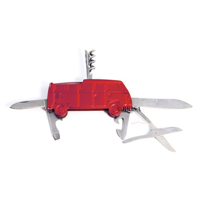 VW T1 BUS 3D TASCHENMESSER IN GESCHENKDOSE Messer ROT BUPK03
