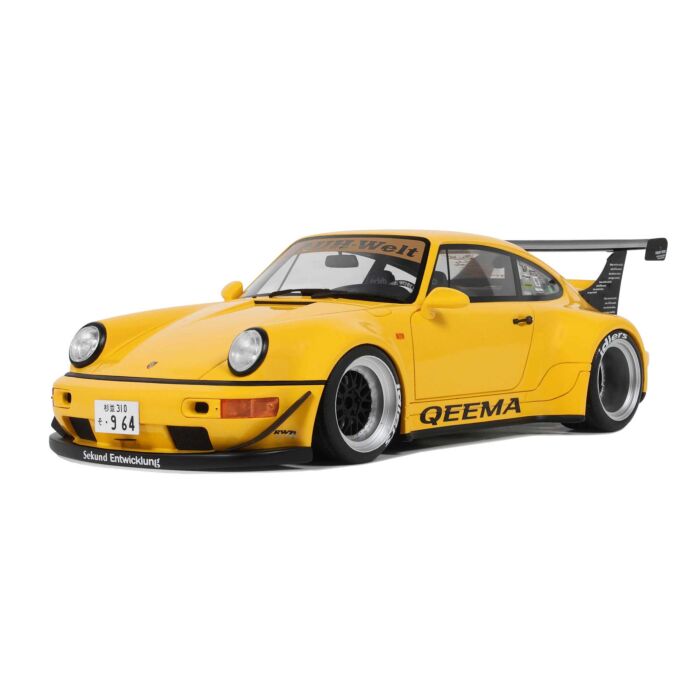 Porsche 911 RWB Qeema 1:18 Modellauto Miniatur 1/18 Yellow Gelb GT492 GT Spirit
