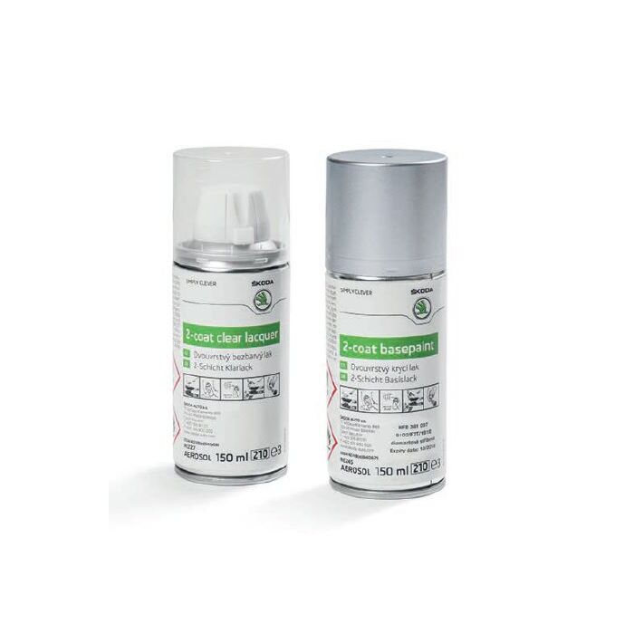 Skoda Lackspray Set F7T Diamant Silber Metallic HFB381037