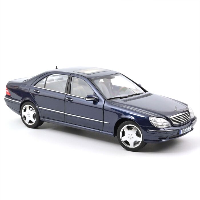 Mercedes Benz S55 AMG 2000 1:18 Modellauto Miniatur 1/18 Blau Metallic Norev 183817 Mercedes-Benz