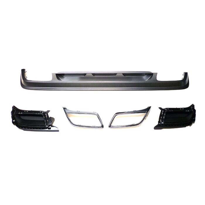 VW Original Tiguan II Heckdiffusor Granitgrau Chrom Umbau Nachrüstung Set