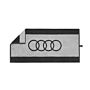 Original Audi Handtuch Dunkelgrau 50x100cm 3132301700 Baumwolle Audi Ringe