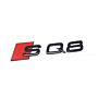 Audi SQ8 S Q8 Schriftzug Schwarz Emblem Logo Hinten Heckklappe 4M8071804 Schwarz Rot Original Modellbezeichnung