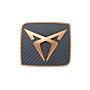 Seat Cupra Ateca Emblem hinten Carbon Kupfer Logo