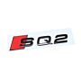 Audi SQ2 S Q2 Schriftzug Schwarz Emblem Logo Hinten Heckklappe 81A071804 Schwarz Rot Original Modellbezeichnung