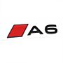 Original Audi A6 Schriftzug Schwarz Audi Sport Raute Rot Emblem Aufkleber Logo 85E853740A 5FQ