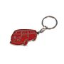VW T1 BUS SCHLÜSSELANHÄNGER IN SICHTVERPACKUNG - SILHOUETTE/ROT Anhänger Key Ring BUKH11