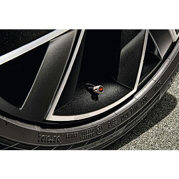 Skoda Ventilkappen Motorsport Zierventilkappen für Felgen in rot (4 Stück) 000071215G