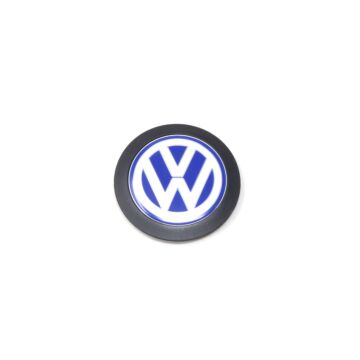 Original VW Emblem für Motorabdeckung 038103940F Logo Abdeckung Blau Weiß 90mm Zeichen Motorraum