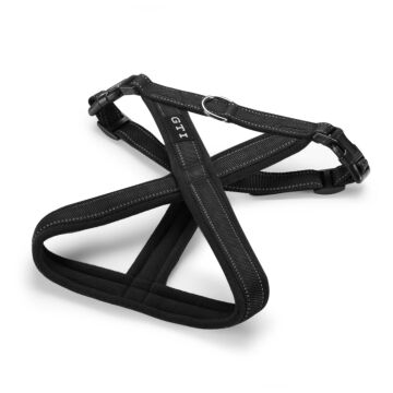 Volkswagen Original GTI Hundegeschirr Schwarz Nylon Hund Geschirr VW Gepolstert