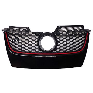 VW Original US Golf 5 GTI Kühlergrill schwarz glänzend rot Grill Wabengitter 1K0853651H WV8