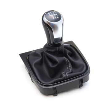VW Leder Schaltknauf R line Aluminium Golf 5 6 Scirocco Jetta Eos Knauf Hebel Schaltmanschette Manschette