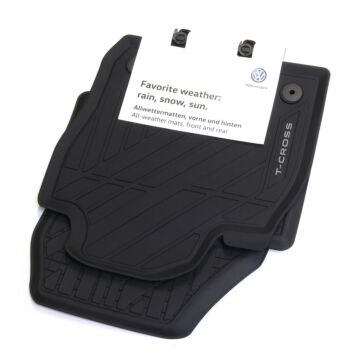 VW T-Cross Allwetterfußmatten vorn hinten 4 tlg. Gummimatten Fußmatten T Cross Volkswagen Original