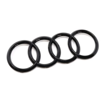 Original Audi Ringe Schwarz für den Kühlergrill A6 A7 A8 Q2 Q8 Front glänzend 4G Facelift 4H0853605C T94