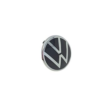 VW Emblem Kühlergrill vorn Logo Zeichen Chrom Schwarz 5H0853601D DPJ