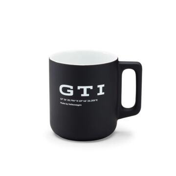 VW GTI Kaffeebecher Schwarz 360ml Tasse 5HV069601A Kaffeetasse Becher Porzellan Volkswagen Original