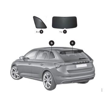 Skoda Scala Kamiq Sonnenschutz Set Heckscheibe Kofferraumseitenscheiben 657064361