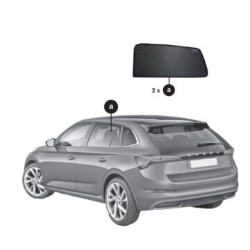 Skoda Scala Sonnenschutz Set Seitenscheiben hinten Scheiben 657064363