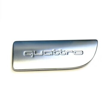 Original Audi A3 Emblem Blende quattro Handschuhfach Deckel Aluminium Logo 8P1853192A 3Q7