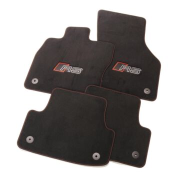 Audi RS3 Premium Textilfußmatten 4 tlg. Velours Fußmatten Schwarz Rot 8V4863011E MUK