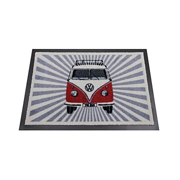 VW T1 BUS FUßMATTE STRAHLEN/ROT Fußabtreter Matte Abtreter BUDM11