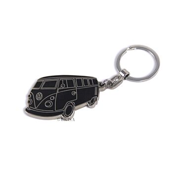 VW T1 BUS SCHLÜSSELANHÄNGER IN SICHTVERPACKUNG - SILHOUETTE/SCHWARZ Anhänger Key Ring BUKH12