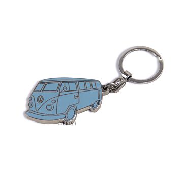 VW T1 BUS SCHLÜSSELANHÄNGER IN SICHTVERPACKUNG - SILHOUETTE/TÜRKIS Anhänger Key Ring BUKH13