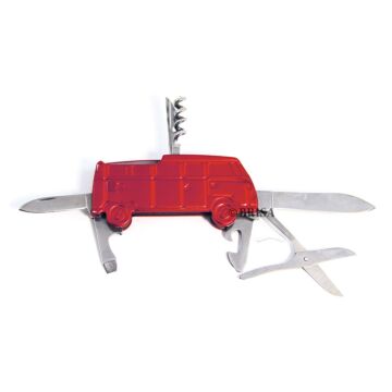 VW T1 BUS 3D TASCHENMESSER IN GESCHENKDOSE Messer ROT BUPK03